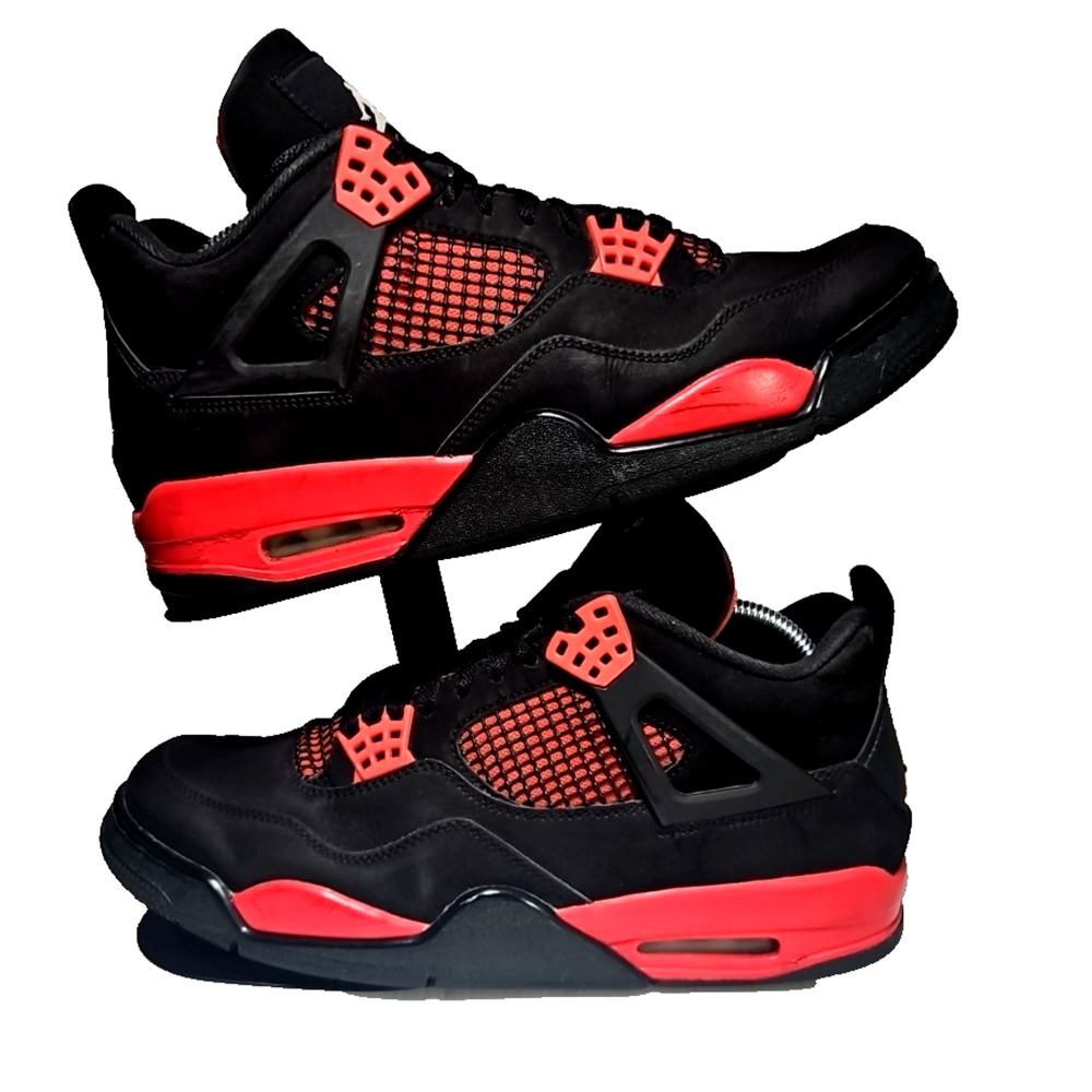 Nike Air Jordan 4 Retro Red Thunder Sneakers Size Mens US 10
